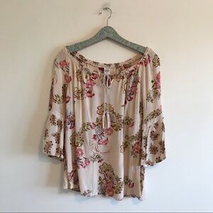 Bila | Peasant Boho Crepe Blouse